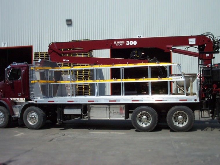 flatbed truck with toolboxes